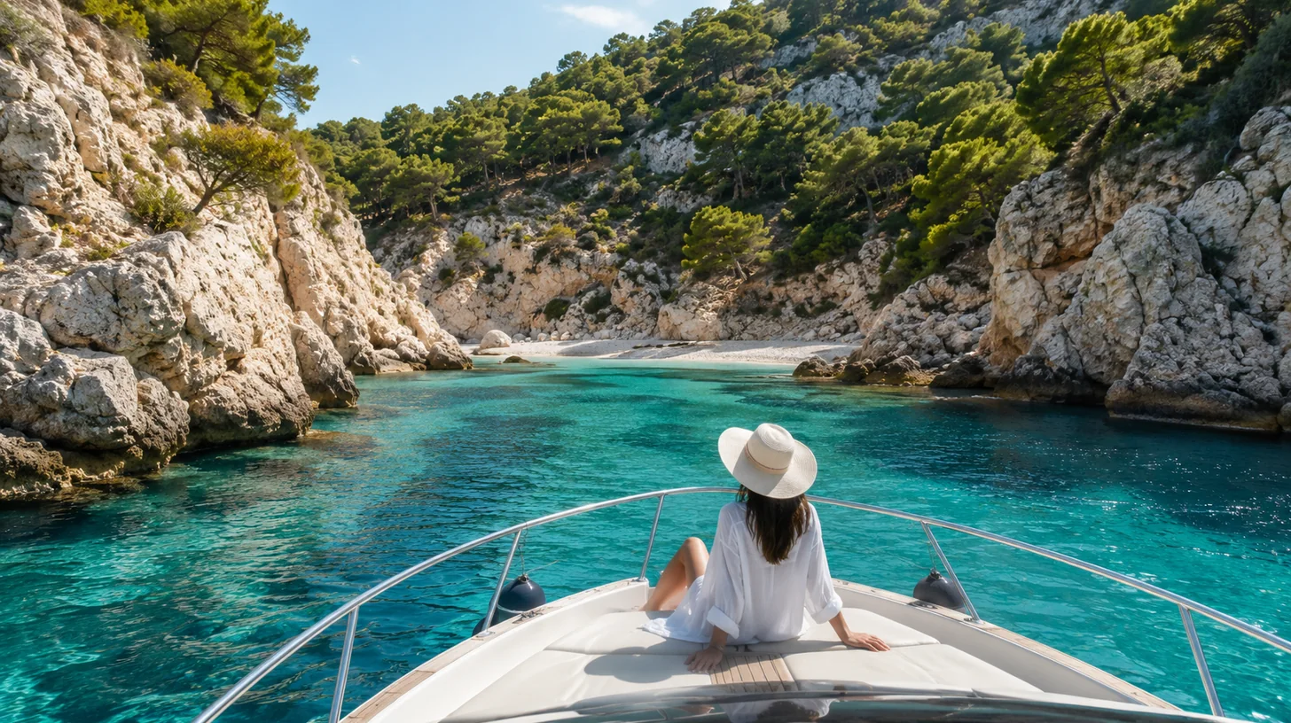 Kameni mediteranski grad uz more u Hrvatskoj