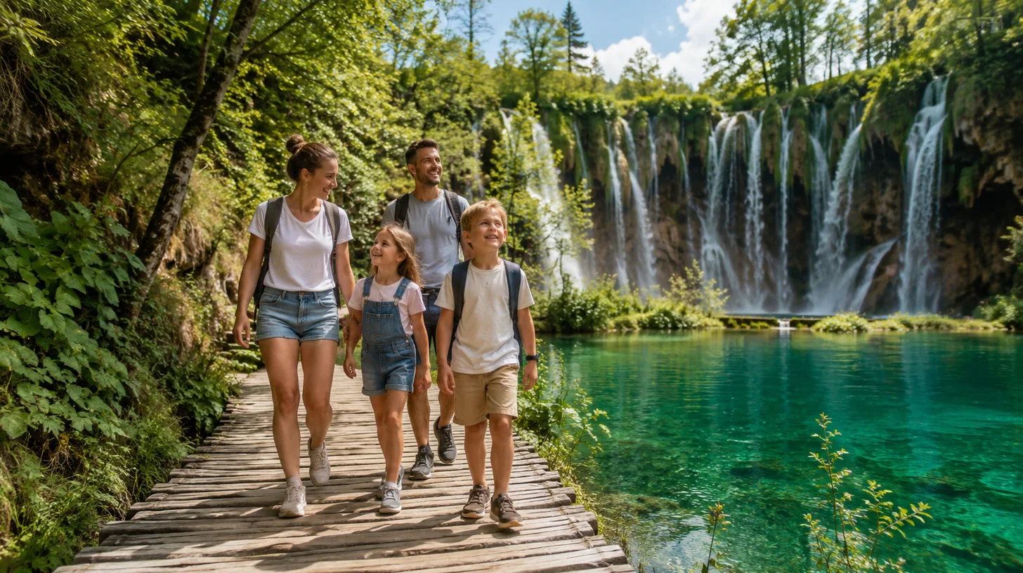 Obitelj uživa u odmoru na hrvatskoj obali